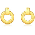 New Niche Personalised Brass and 18K Real Gold Plated Thick Circle Hoop Earrings Factory Customized
