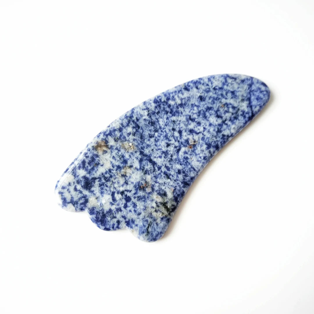 Diy Favorable Price Factory Direct Sales Body Blue Spot Jasper Gua Sha Scraping with logo Customization