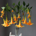 Artificial Datura Trumpet Flower Real Touch Latex Silicone PU Material Decorative Flowers for Home Wedding Christmas Decoration