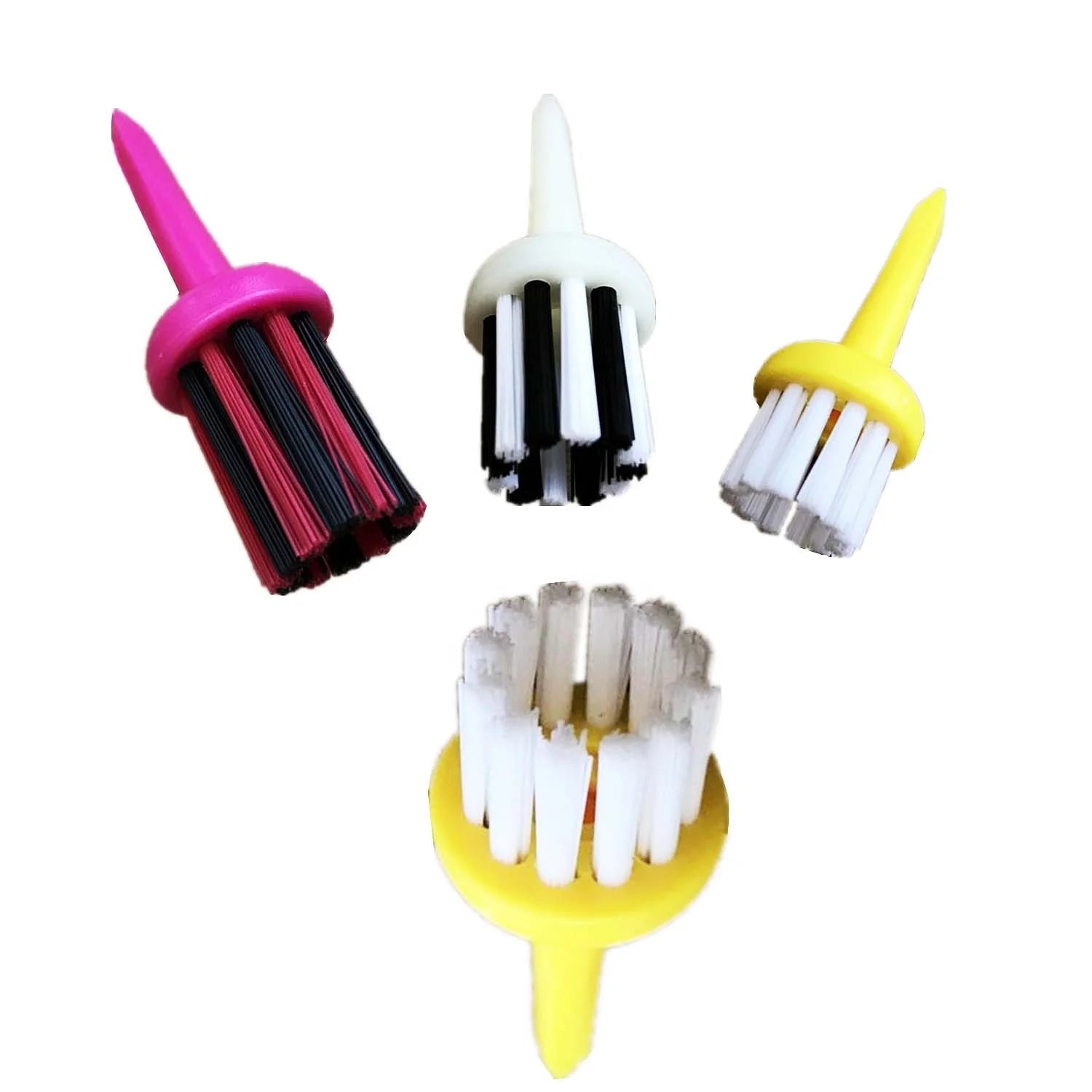 Wholesale Custom logo  Plastic Golf Tee Brush Unbreakable Plastic Brush 3 Colors Size Driver Training Unbreakable Tee