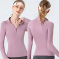 Quick Dry Zipper Equestrian Base Layer Nylon Horse Riding Long Sleeve T-Shirt High Elasticity Equestrian Top for Ladies