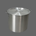 Wholesale Kitchenwares 12-100QT Large Industrial Aluminum Alloy Stock Pot Set Basket Metal Handle Gas Stove American Style Pot