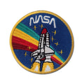 Factory Custom Embroidered Patches 3D Rocket Rainbow Flag Badge Clothing Denim Jeans Fabric Iron-on Style Lace Decorations OEM