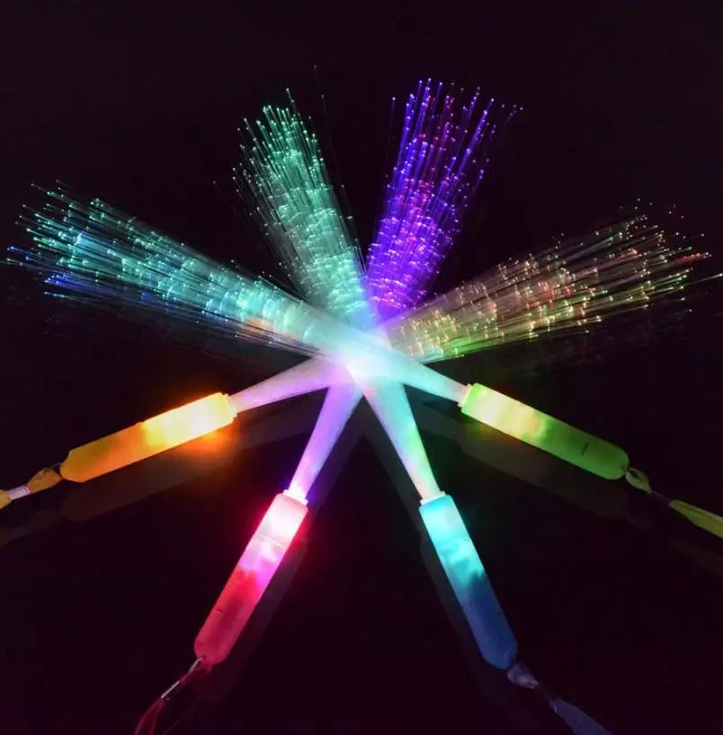 Glow Sticks LED Light up Fiber Optic Wands Flashing Concerts Rave Party Birthday Favors Goodie Fillers