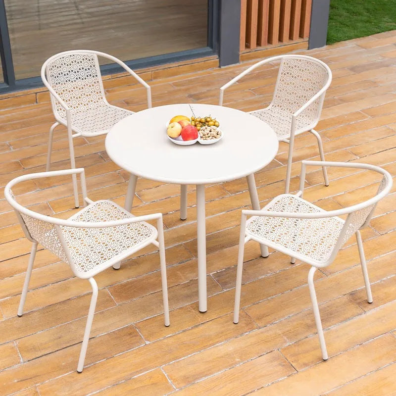 Metal Outdoor Patio Garden Table and Chairs Set Cafe Outdoor Furniture Restaurant Table and Chairs Bistro Set