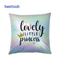 Custom High Quality 40*40cm Light Blue Sublimation Blanks Gradient Pillow Cover