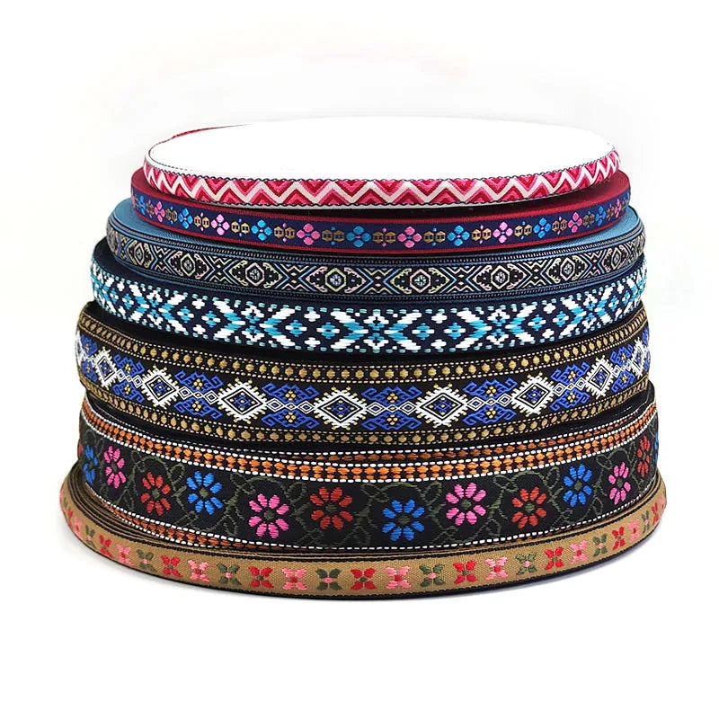 Deepeel WR006 Polyester Lace Dress Embroidery Clothing Accessories Neckline Cuff Skirt Decoration Jacquard Webbing