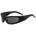 STORY WYM68100 Futuristic Y2K Sunglasses Women Men Outdoor Cycling Sports Eyewear One Piece Bend Lens Punk Sun Glasses