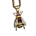 Wholesale Insect Jewelry Stainless Steel Enamel Bee Necklace