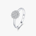 925 Sterling Silver Daily Office Accessories Delicate Fashion Jewelry Classic Sparkling Simple CZ Cluster Ring for Women
