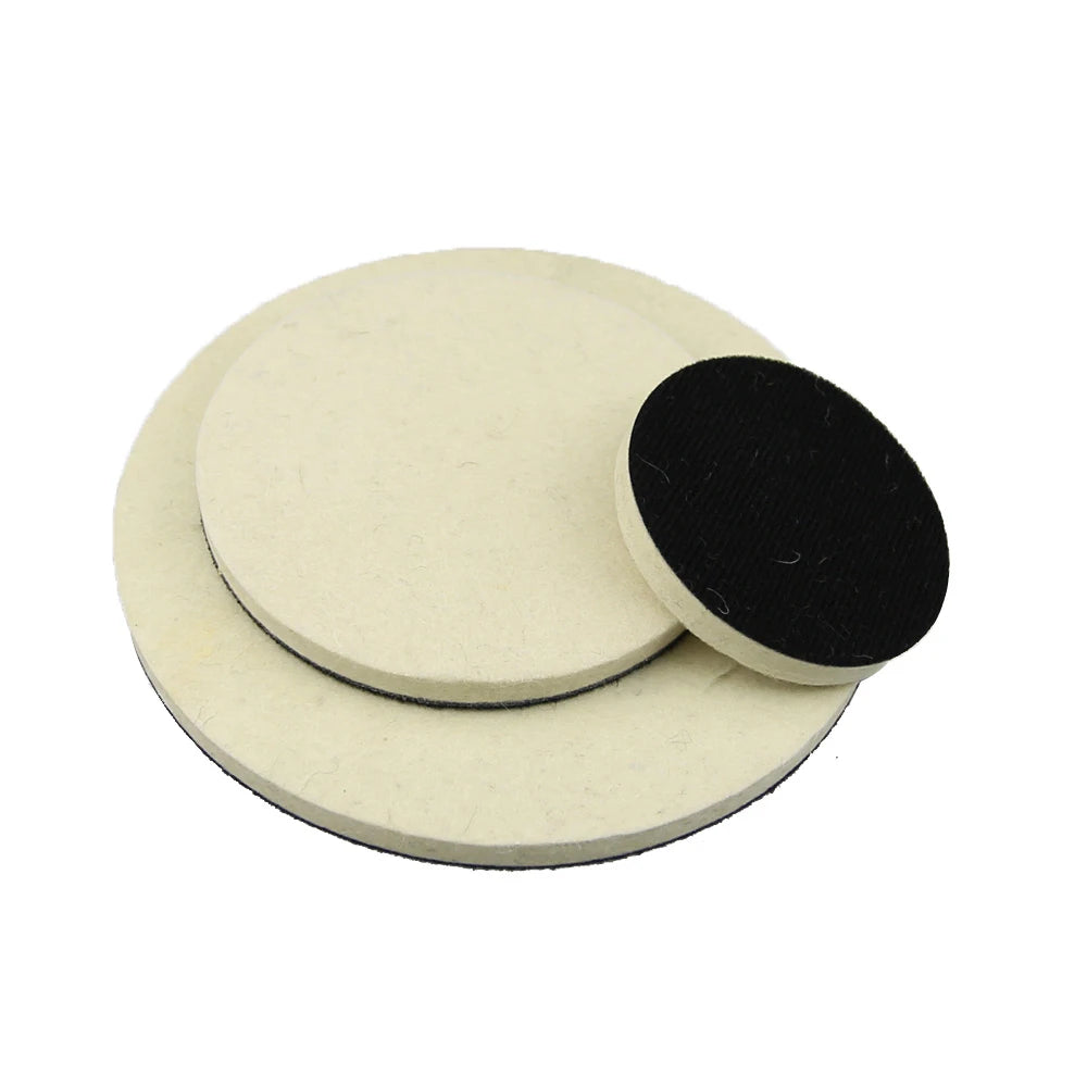 Customizable 4inch Wool Felt Polishing Wheel 10mm Thickness 100mm Diameter Abrasive Pad Medium Hardness for Glass Polishing