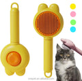 Customization Logo Pet Hair Comb Rabbit Ear Design Cat Dog Grooming Cleaning Brush Self Cleaning Dog Hair Slicker Comb