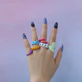 Wholesale New Arrival Enamel Rings Y2K Trendy Jewelry Colorful Irregular Design Ring for Women Girls