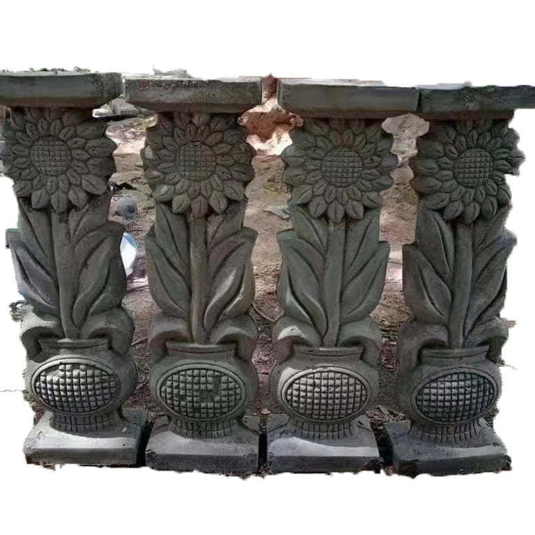 Reazone 2023 New Design Sunflower Concrete Rail Mold Precast  Baluster Balustrade
