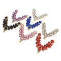 Fancy Handmade Diamante Sew on Rhinestone Shoe Chain Buckle Acrylic Colors Bikini Connector