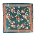 2024 New Arrival Imitated Silk Satin 90cm square Silk Scarf Milk Silk Scarf Rose Flowers Stripe Print Scarf Fashion Wholesale Kerchief