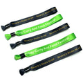 Personalized Disposable Event Ticket Bracelet Festival Party Wrist Band Blank Fabric Wristbands With Logo Custom