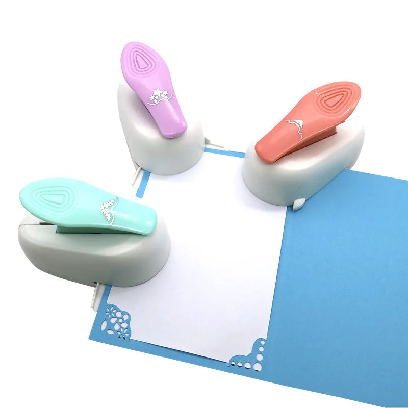 Handmade Corner Press Greeting Card DIY Craft Hole Puncher for Creating Hollow Flower Cardboard Making Tool