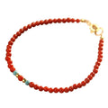 YL Natural South Red Agate Bracelet Female Small Rice Beads This Year Life Persimmon Red Niche String Hand