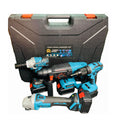 Sets of 4pcs Power Tool Lithium Brushless Electric Hammer Drill Angle Grinder Cordless Wrench Screwdriver Combination Set Type C