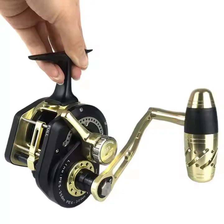 Saltwater Aluminum Frame Underhead Spinning Jigging Reel 30kg Drag Power Fishing Jigging Master Reel
