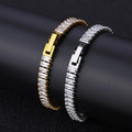 VEROMCA Wholesale Customized Women's Geometric Set Zircon Cross-Border Hip-Hop Style Tennis Chain Bracelet