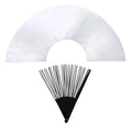Promotion 13 Inch KONGFU Classic DIY Angel Style Music Hand Fan Folding Folk Art Plastic Ribs Clack Polyester Sublimation Blanks
