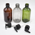 300ml 500ml Wholesale Empty Transparent Grey Green Amber Pet Plastic Hair Shampoo Lotion Bottles With Lotion  Black Pump