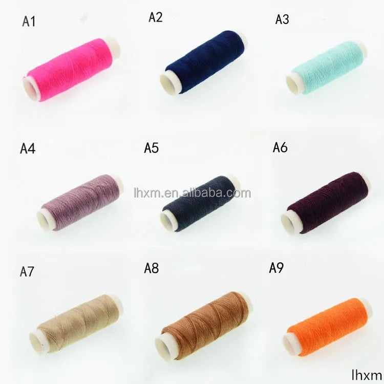 2023 Hot Sell 100% Cotton Hair Weaving Thread Small Roll for Sewing Hair Extensions Free Samples