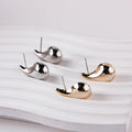 Wholesale Women's Earrings Stainless Steel Water Drop C-Shaped Bean Bulb Ear Studs Modern Water Drop Unique Earrings