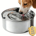 3L Stainless Steel No Spill Water Bowl for Dogs Non-Slip Slow Dog Bowl Water Feeder Dispenser for Medium Large Dogs