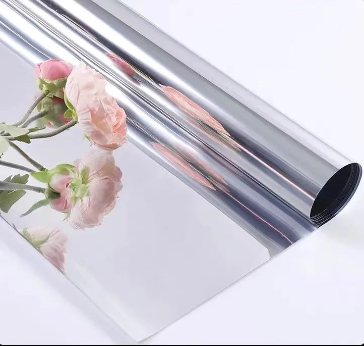 Silver Mirror Reflective One Way Glass Window Film UV Privacy Protection House Building Solar Window Film