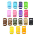 3/8'' Curved Contoured for Paracord Bracelet Clips Lightweight Plastic Quick Side Release Buckles Outdoor Hiking Whistle Straps
