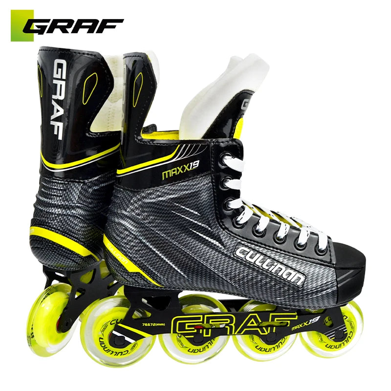 Factory Price GRAF MAXX19 2.48kg ABEC-9 Bearing PU 78A Four Wheel Anti-Displacement Roller Skate Shoes Asia Only Flashed