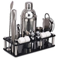 Top Seller 750ml Professional Mixology Bartender Kit Stainless Steel Boston Cocktail Shaker Set Acrylic Holder Newest Bar Tools