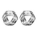 DES21 Minimalist 100% 925 Sterling Silver Geometric Triangle Hollow Out Spiral Stud Earrings for Women Daily Wear
