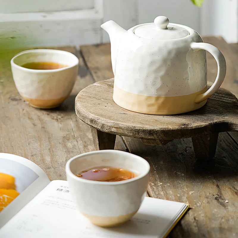 Durable Drinkware Set Coffee Tea Pot Cup Japanese Ceramic Kungfu Teapot Sets