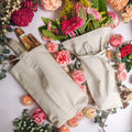 Wholesale Eco Muslin Cotton Linen Gift Packaging Pouch Customized Organic Cotton Handle Bouquet Bag