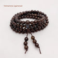6mm 8mm 108 Bead Mala Bracelet Elastic Sandalwood Meditation Prayer Wrap Fashion Wood Jewelry