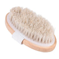 Soft Horse Bristles Bath Brush Oval Wooden Women Massage Bath Brush MegaBDM