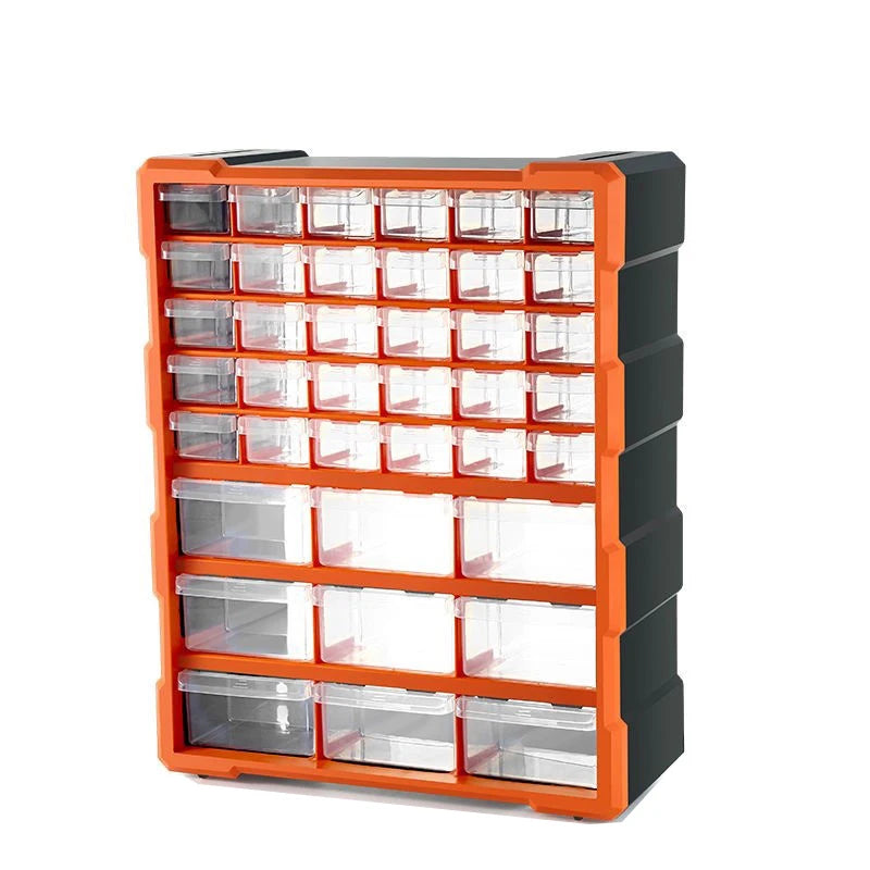 39 Grid Plastic Storage Cabinet with Transparent Drawers for Jewelry Living Room Garage Tools Organization
