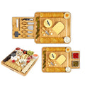 Housewarming Party Bamboo Cheese Board and Knife Sets Wooden Chopping Charcuterie Cutting Board Platter with Cutlery
