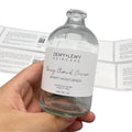White Self Adhesive Custom Cosmetic Bottle Package Label Embossed Sticker Labels Printing