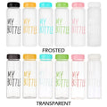 Hot Sale My Bottle for Water Bottles With Protective Bag Transparent or Matte Sport Korean Style Heat Resistant Leakproof