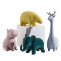 Wholesale Nordic Simple Animal Mini Figure Ceramic Figurines Ceramic Elephant Small Animal Ceramic Figurines