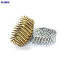15 Degree Galvanized Coil Nails 1 1/4" Ring Shank Large Head Roofing Clout Nail with Customized logo