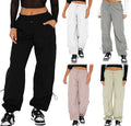 New Cargo Pants Custom Women's Pants & Trousers Cargo Streetwear Fashion Solid Color Loose Lace up Pant