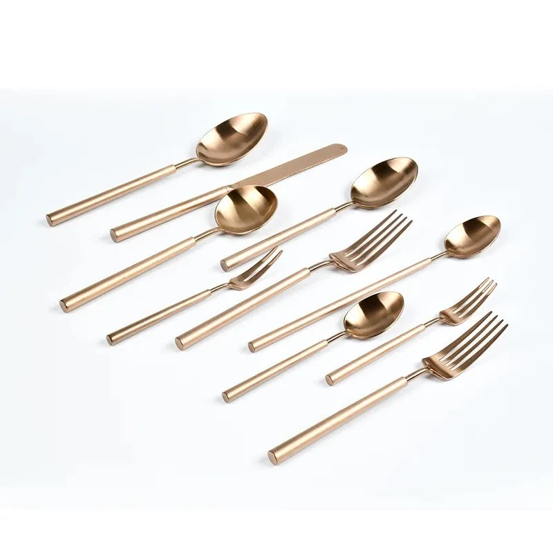 Joy Tableware Bulk Gold Flatware Gold Plated Stainless Steel Flatware Set