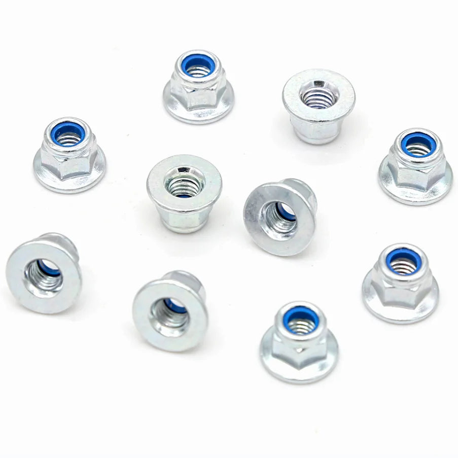 5/16-18 Nylon Insert Nuts M5 M14 Prevailing Torque Type Hexagon Nuts with Flange