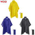 WOQI Lightweight Adjustable Hood Raincoat Multi-Color PU Waterproof Opaque Foldable Cape Jacket Boys Long Jacket